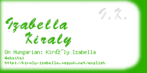 izabella kiraly business card